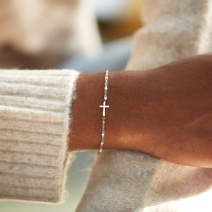 My Small Circle Of Female Friends Cross Bracelet