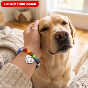Waiting At The Rainbow Bridge Personalized Pet Memorial Bracelet Gifts For Dogs And Cats
