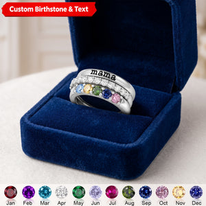 For Grandmother - Personalized Grandkids' Birthstones Grandma's Ring