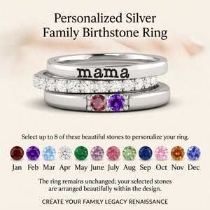 For Grandmother - Personalized Grandkids' Birthstones Grandma's Ring