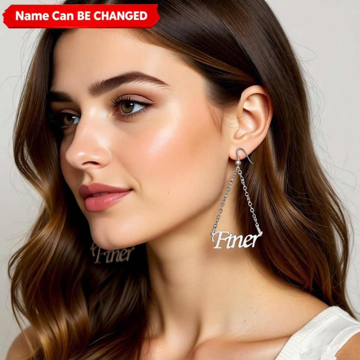 Personalized Name Letter Drop Earring Stainless Steel Dangle Earrings
