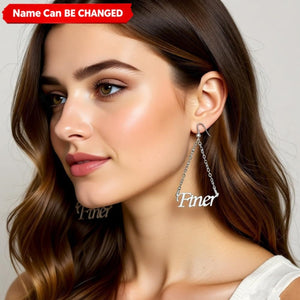 Personalized Name Letter Drop Earring Stainless Steel Dangle Earrings