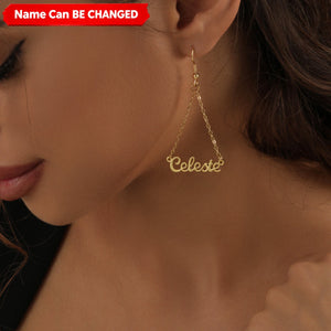 Personalized Name Letter Drop Earring Stainless Steel Dangle Earrings