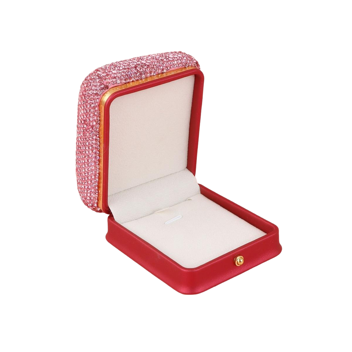 Gorgeous Pink Crystal Ring Box