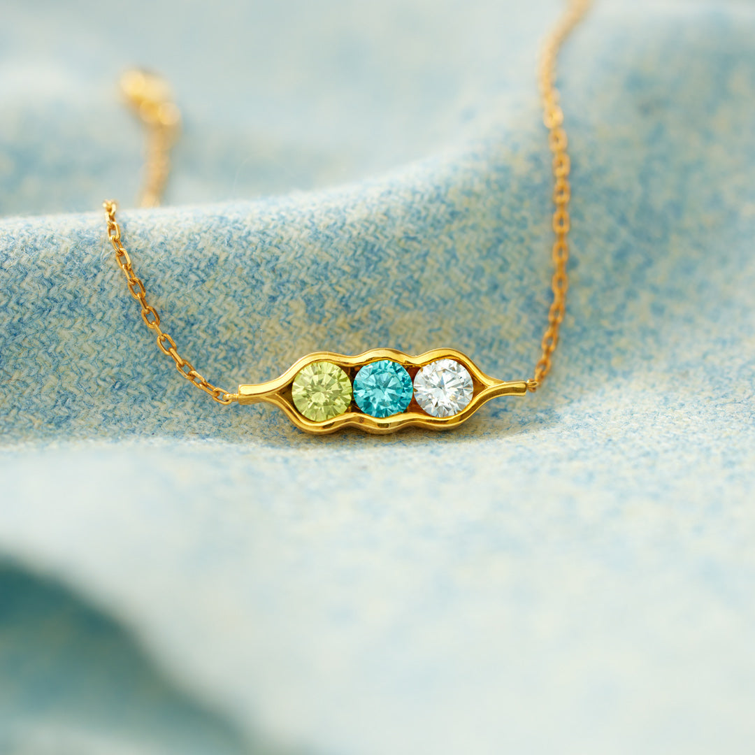 Peas in a 2-6 Birthstone Pea Personalized Bracelet
