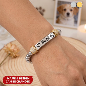 "Until We Meet Again" Pet Memorial Bracelet - Personalized with Your Fur Baby's Name