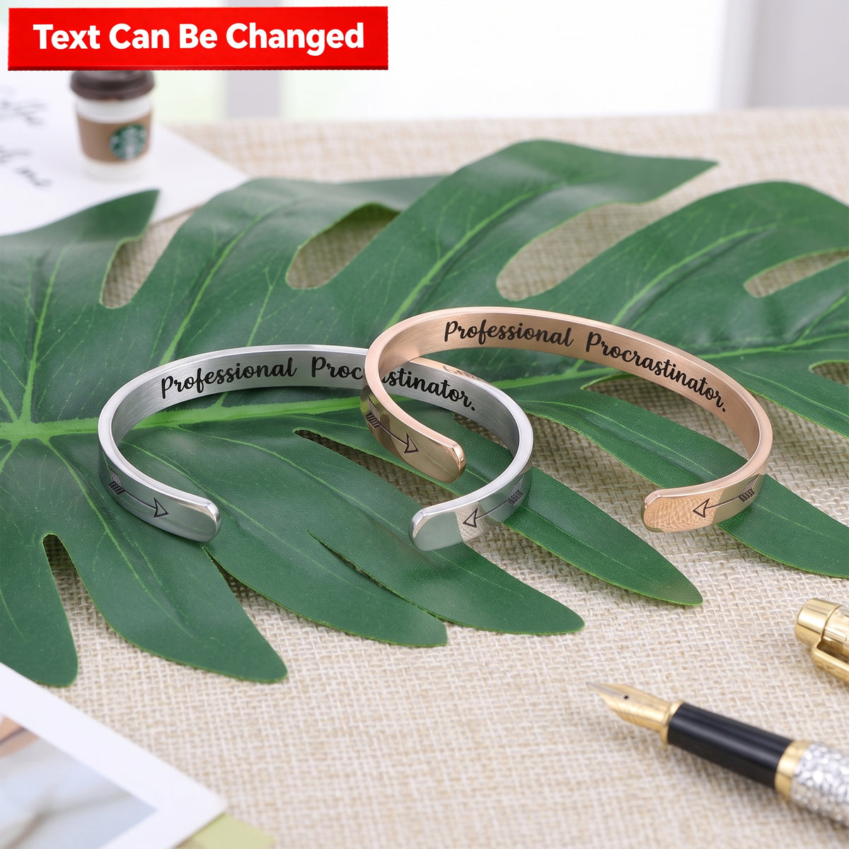 "Badass Energy" Empowering Hidden Message Cuff Bracelet - Stainless Steel Motivational Gift for Her