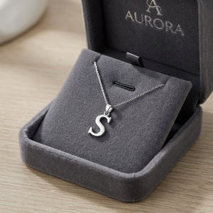 Sterling Silver Initial Necklace – Personalized Jewelry Gift for Mom, Grandma, Best Friend