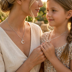 Sterling Silver Initial Necklace – Personalized Jewelry Gift for Mom, Grandma, Best Friend