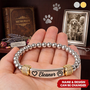 "Until We Meet Again" Pet Memorial Bracelet - Personalized with Your Fur Baby's Name