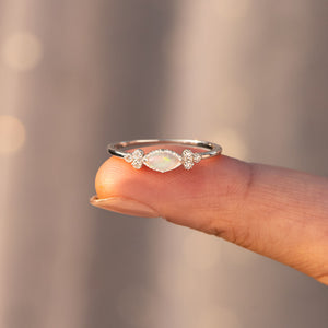 The Purest Love Matching Oval Cut Opal Ring