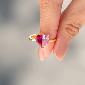 Personalized Mama's Valentine Pieced Heart Ring