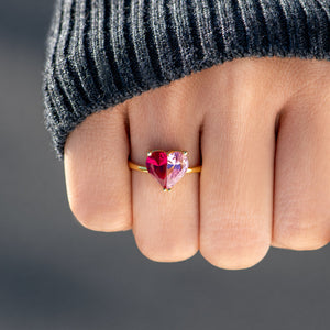 Personalized Mama's Valentine Pieced Heart Ring