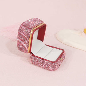 Gorgeous Pink Crystal Ring Box