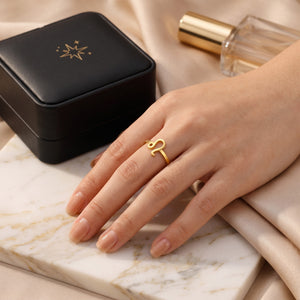 Personalized 12 Zodiac Constellation Rings for Women Horoscope Adjustable Horoscope Constellations Gold Jewelry
