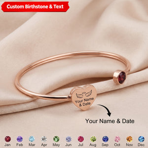 "You Are My Sunshine" Adjustable Engravable Birthstone Wrap Bracelet – Mother, Daughter, Best Friend