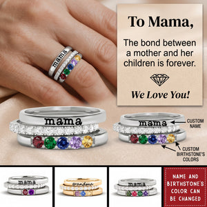 For Grandmother - Personalized Grandkids' Birthstones Grandma's Ring