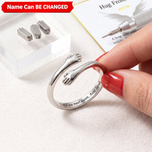 Wrapped in Love - Personalized Name Hug From Heaven Ring