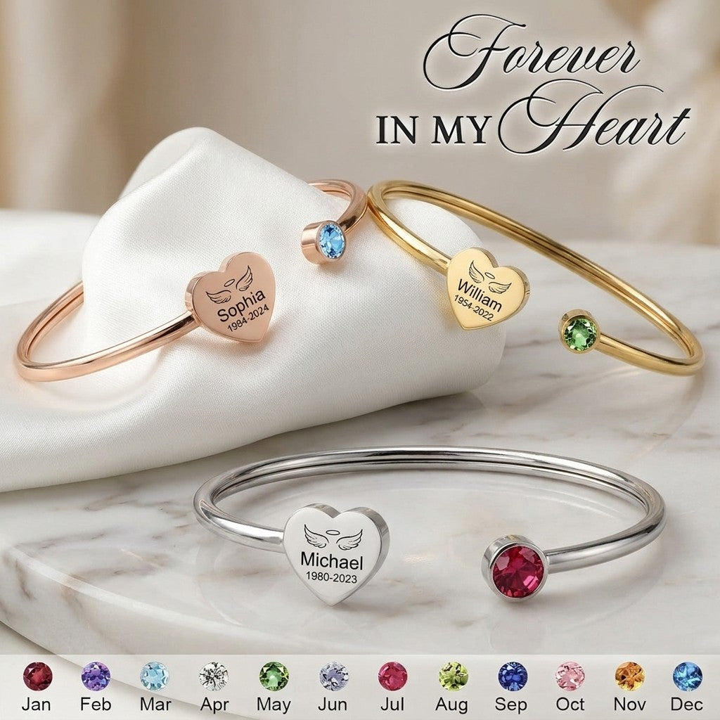 "You Are My Sunshine" Adjustable Engravable Birthstone Wrap Bracelet – Mother, Daughter, Best Friend