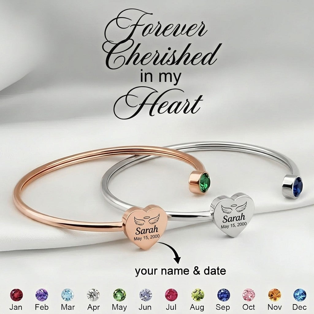 "You Are My Sunshine" Adjustable Engravable Birthstone Wrap Bracelet – Mother, Daughter, Best Friend
